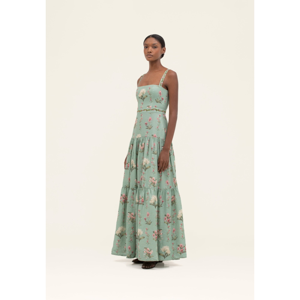 Agua by Agua Bendita Lima Orquidea Maxi Dress Large - Picture 2 of 9